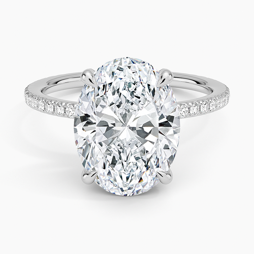 ecomposer-view with diamond shape-oval, ecomposer-metal type-white-gold-18k