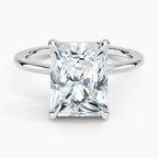 ecomposer-view with diamond shape-radiant, ecomposer-metal type-white-gold-18k