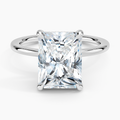 ecomposer-view with diamond shape-radiant, ecomposer-metal type-white-gold-18k