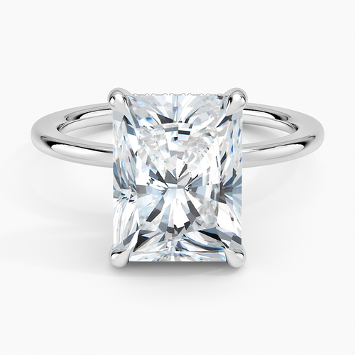 ecomposer-view with diamond shape-radiant, ecomposer-metal type-white-gold-18k
