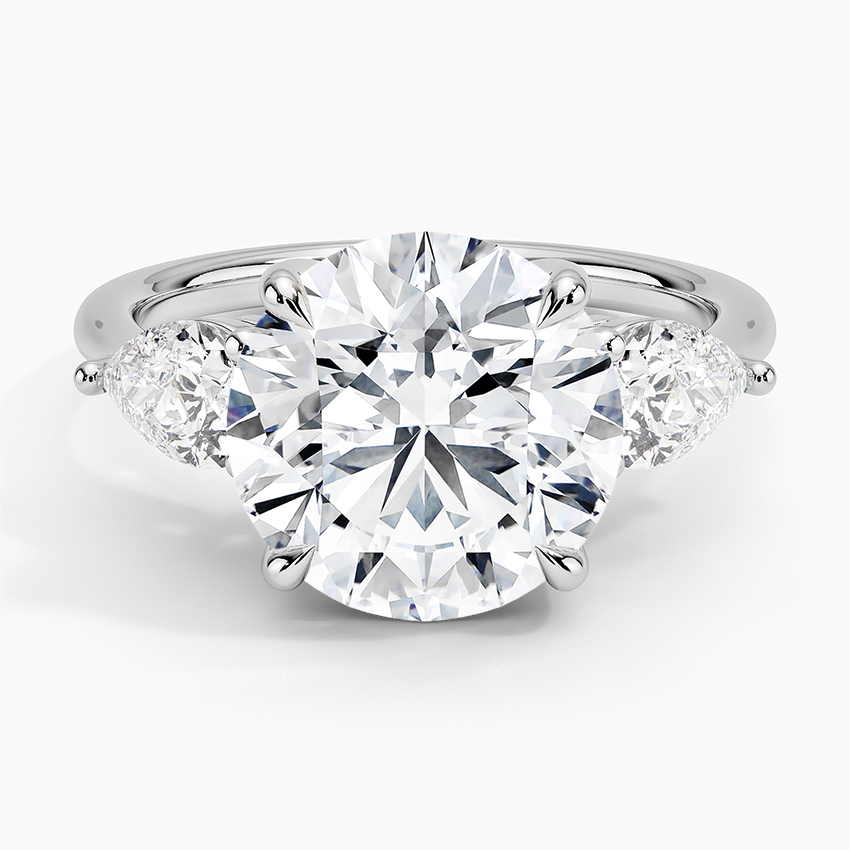 ecomposer-view with diamond shape-round, ecomposer-metal type-white-gold-18k