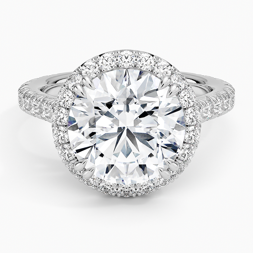 ecomposer-view with diamond shape-round, ecomposer-metal type-white-gold-18k