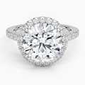 ecomposer-view with diamond shape-round, ecomposer-metal type-white-gold-18k