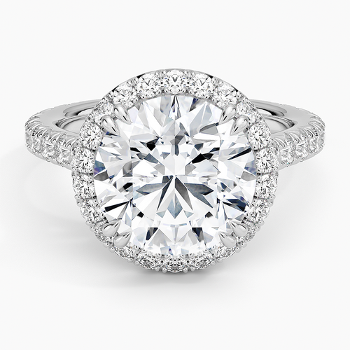 ecomposer-view with diamond shape-round, ecomposer-metal type-white-gold-18k