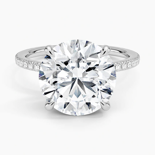 ecomposer-view with diamond shape-round, ecomposer-metal type-white-gold-18k