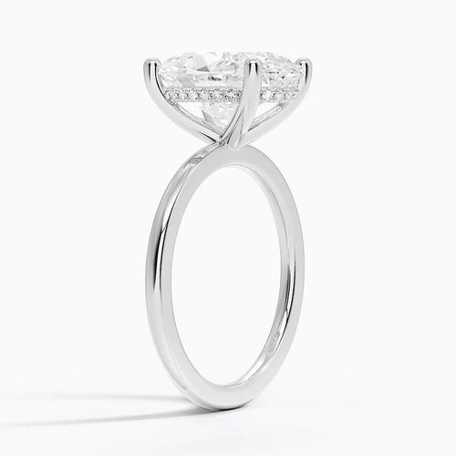 4 Carat Solitaire Lab Grown Diamond Engagement Ring in 18k Gold