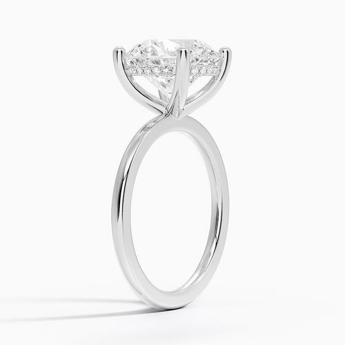 4 Carat Solitaire Lab Grown Diamond Engagement Ring in 18k Gold