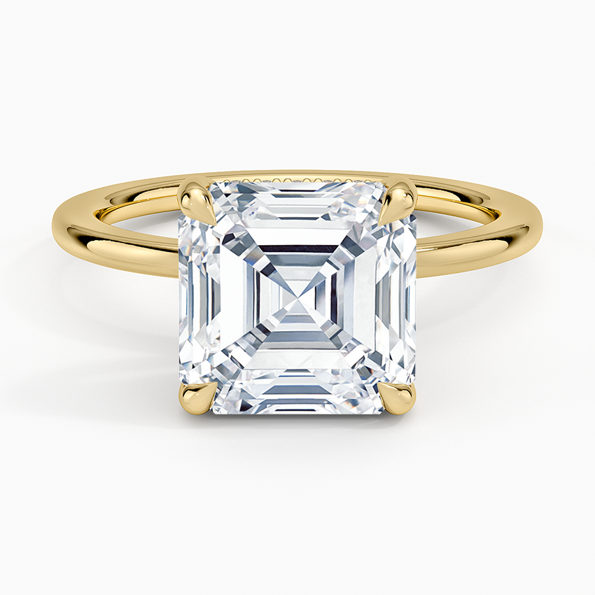 4 Carat Solitaire Lab Grown Diamond Engagement Ring in 18k Gold