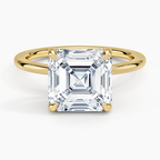 Pear Cut Diamond Solitaire Engagement Ring in Solid Gold⁠