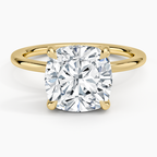 ecomposer-view with diamond shape-cushion, ecomposer-metal type-yellow-gold-18k
