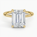 ecomposer-view with diamond shape-emerald, ecomposer-metal type-yellow-gold-18k