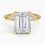 ecomposer-view with diamond shape-emerald, ecomposer-metal type-yellow-gold-18k