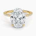 ecomposer-view with diamond shape-oval, ecomposer-metal type-yellow-gold-18k