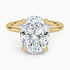 ecomposer-view with diamond shape-oval, ecomposer-metal type-yellow-gold-18k