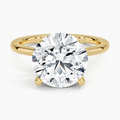 ecomposer-view with diamond shape-round, ecomposer-metal type-yellow-gold-18k