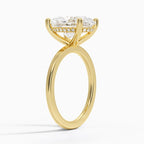 Pear Cut Diamond Solitaire Engagement Ring in Solid Gold⁠