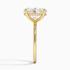 Oval Cut Diamond Solitaire Engagement Ring in Solid Gold⁠