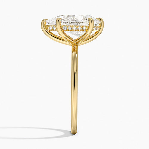 4 Carat Solitaire Lab Grown Diamond Engagement Ring in 18k Gold