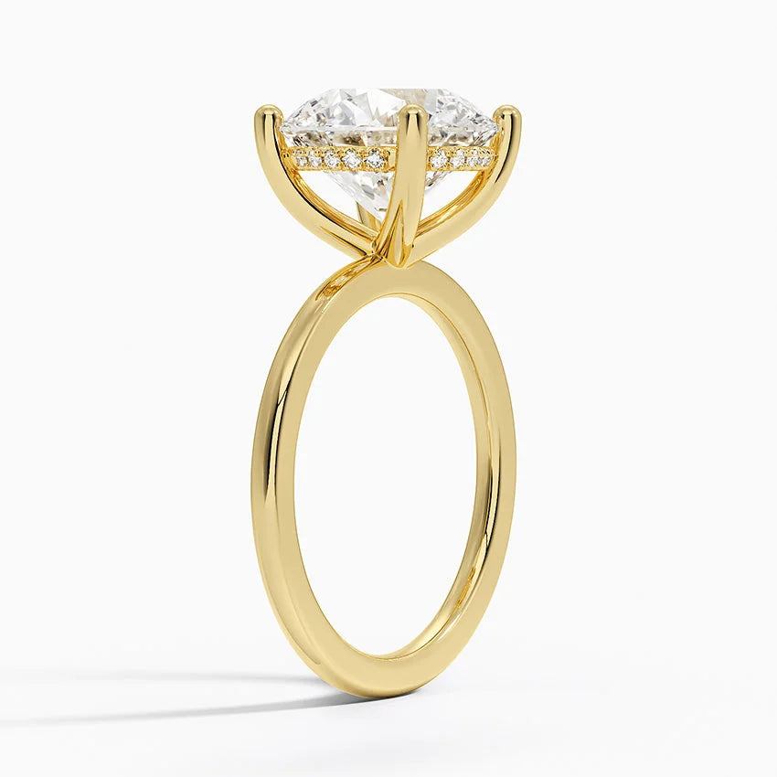 Round Brilliant Diamond Solitaire Engagement Ring in Solid Gold⁠