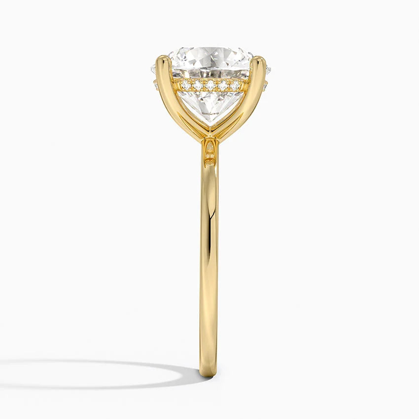 Round Brilliant Diamond Solitaire Engagement Ring in Solid Gold⁠